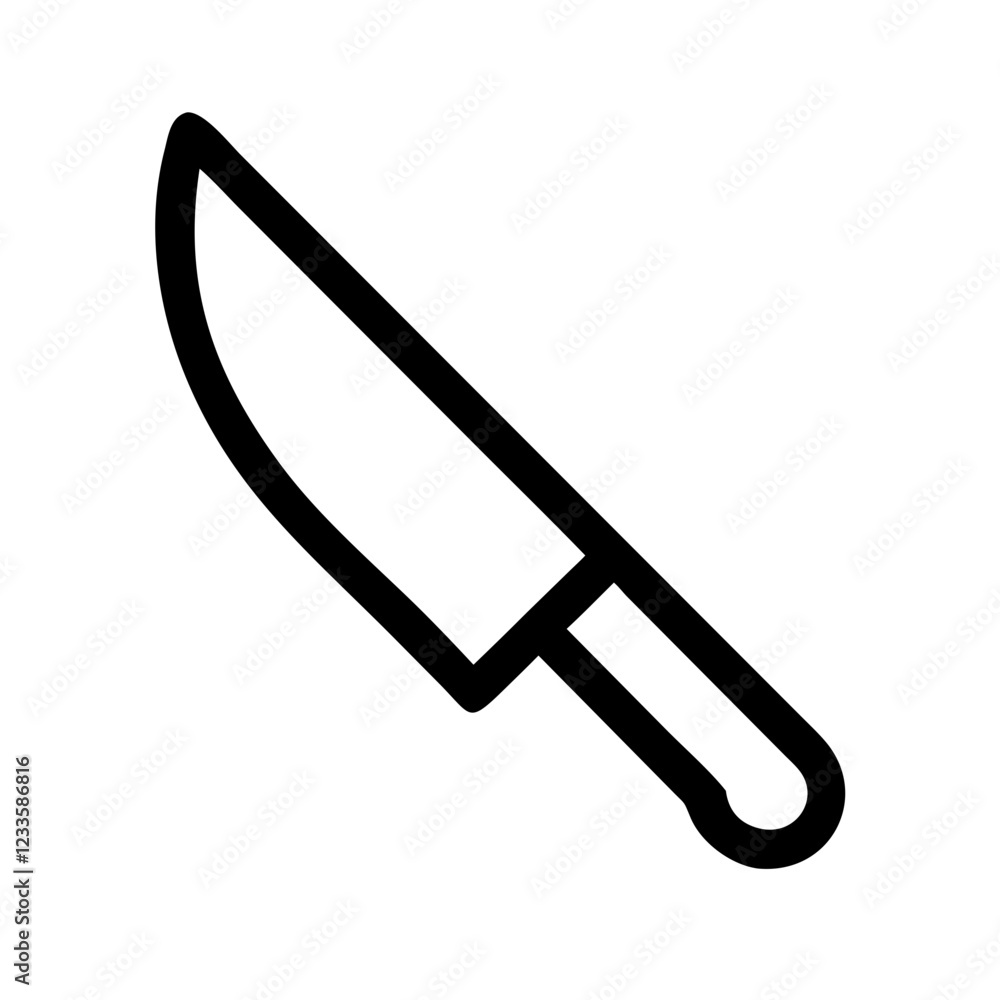 Poster knife vector icon – cutting and precision tool symbol