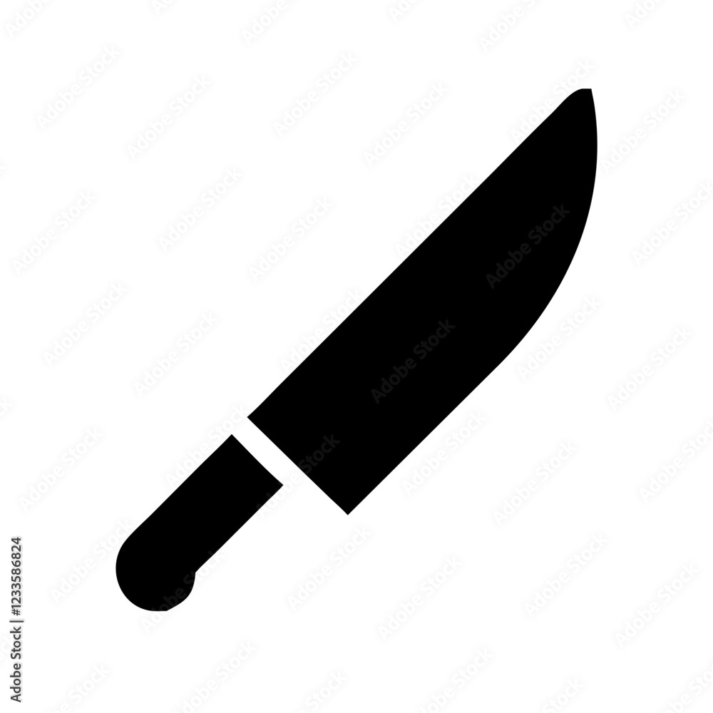 Poster knife vector icon – cutting and precision tool symbol