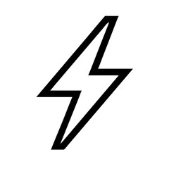 Lightning Bolt Symbol Vector Icon – Power and Energy Symbol