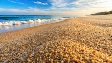 Fine Grain Sand on Beach Shore, shoreline detail, coastal scenery, shoreline detail
