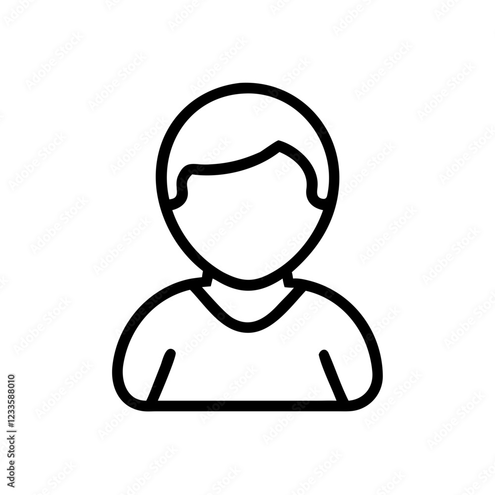 Poster profile user vector icon – personal identity symbol