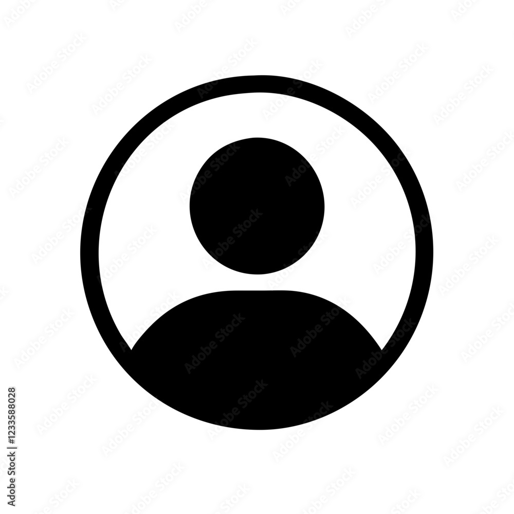 Poster profile user vector icon – personal identity symbol
