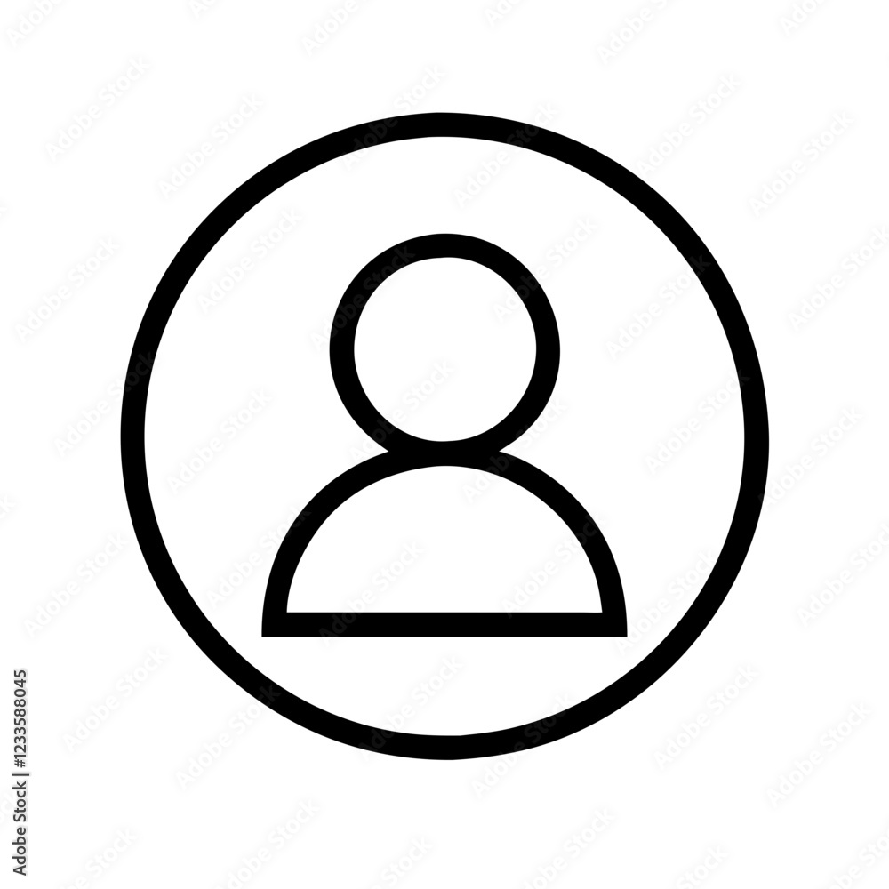 Poster profile user vector icon – personal identity symbol