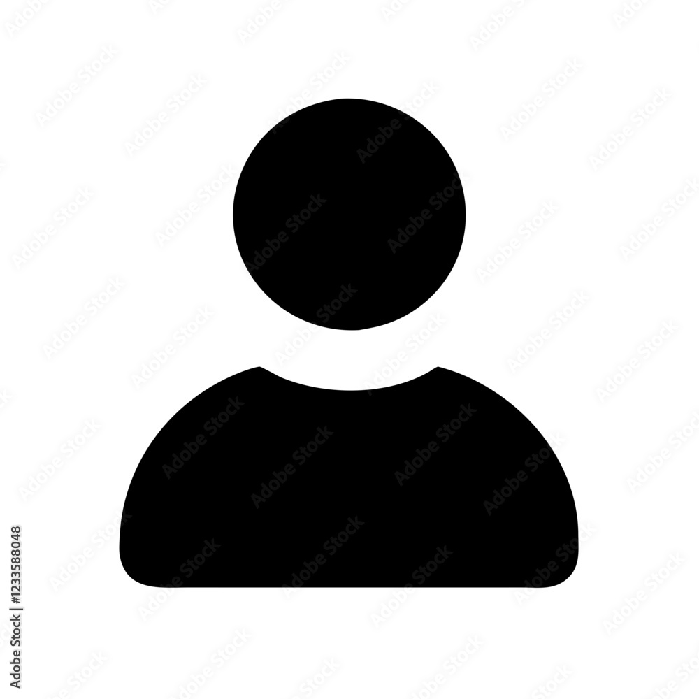 Poster profile user vector icon – personal identity symbol