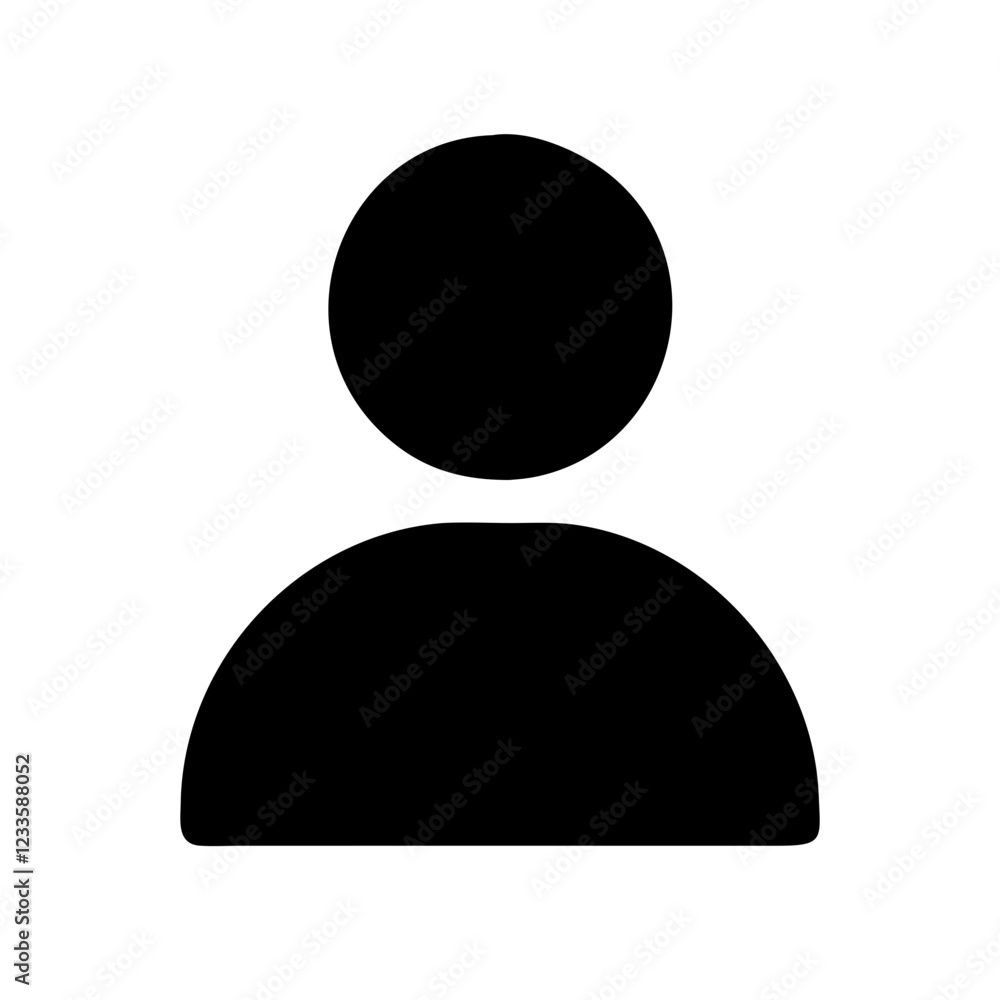 Poster profile user vector icon – personal identity symbol