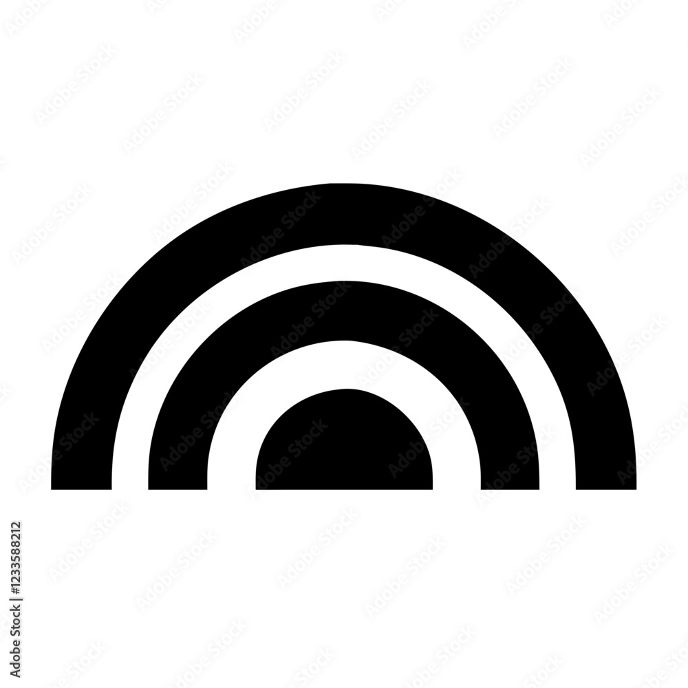 Poster rainbow symbol vector icon – colorful spectrum emblem
