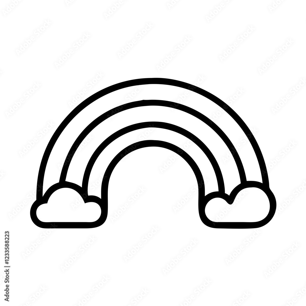 Poster rainbow symbol vector icon – colorful spectrum emblem