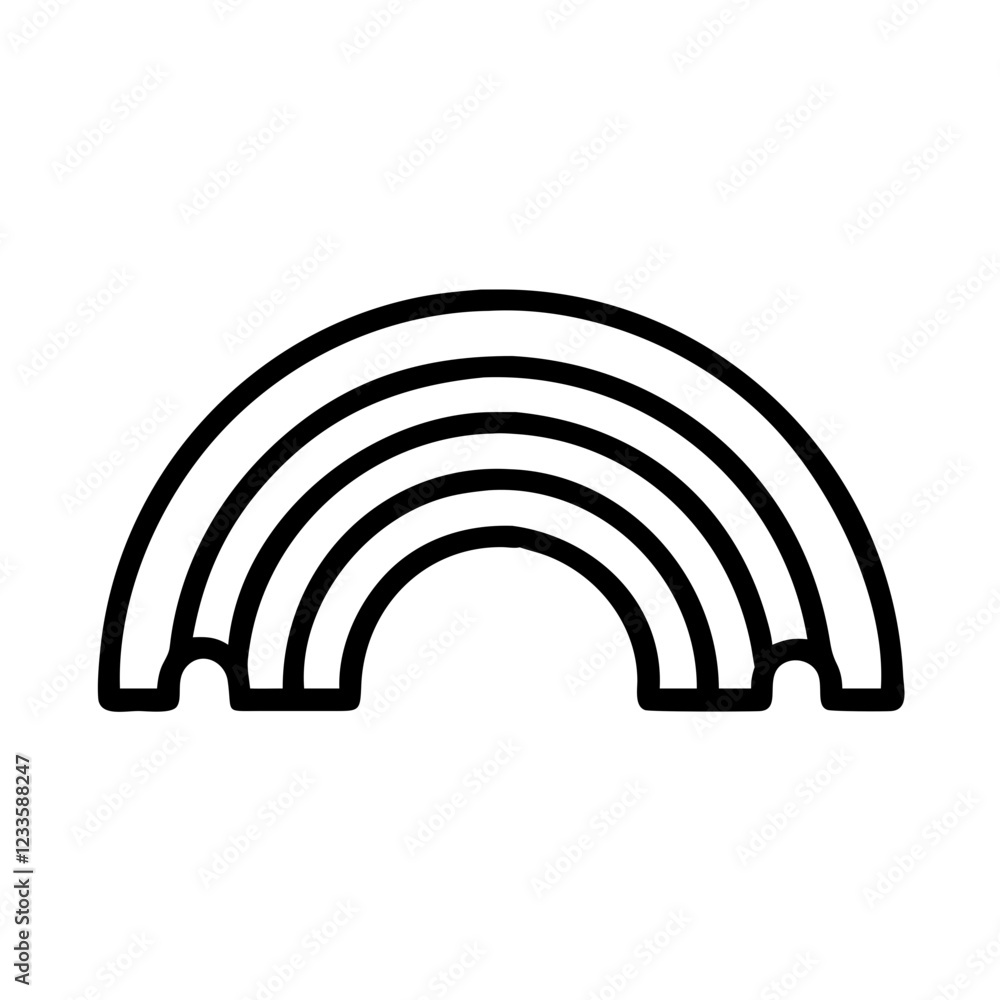 Poster rainbow symbol vector icon – colorful spectrum emblem