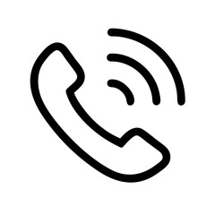 Ringing Telephone Vector Icon &ndash; Communication and Connectivity Symbol