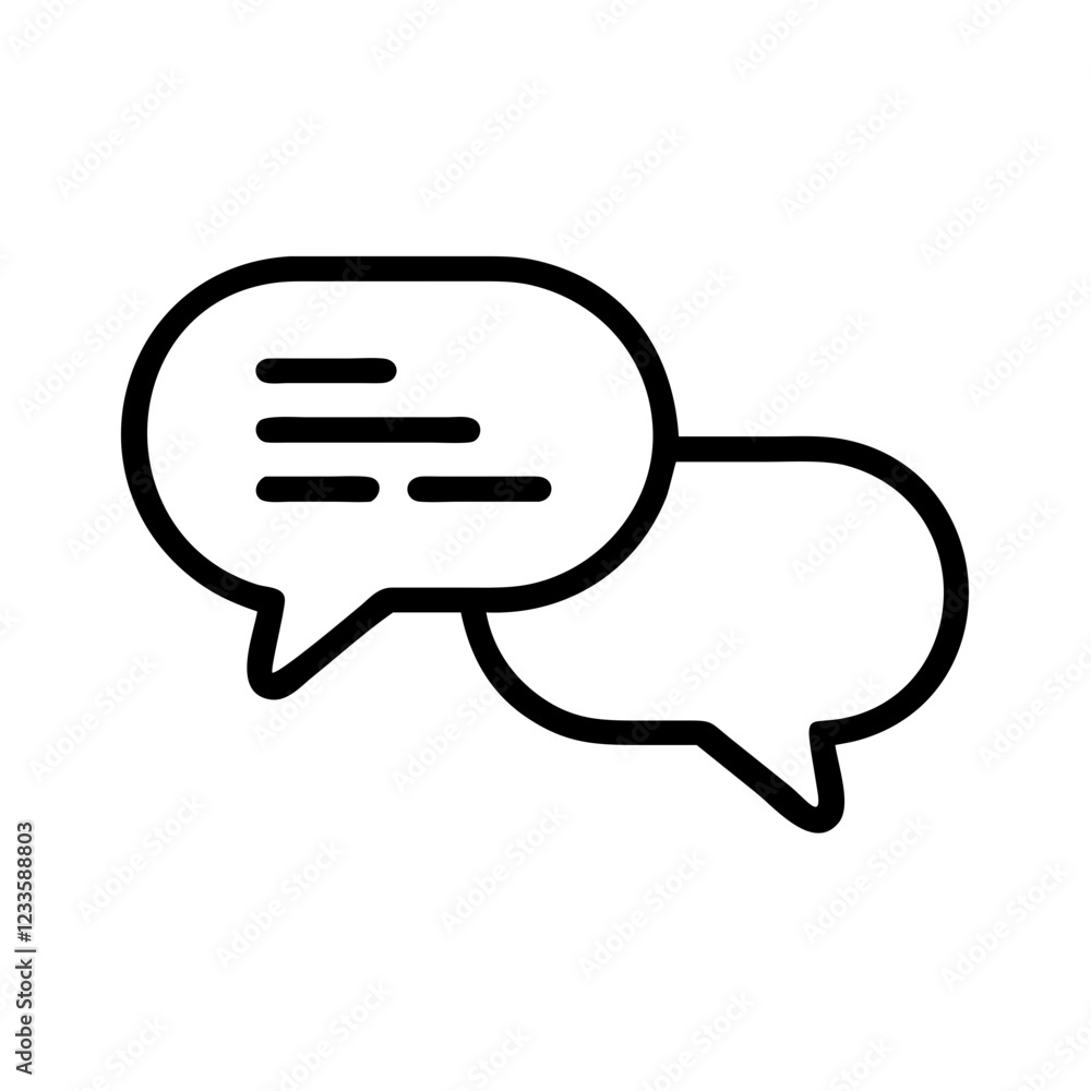 Poster Speech Bubble Vector Icon – Communication and Expression Symbol