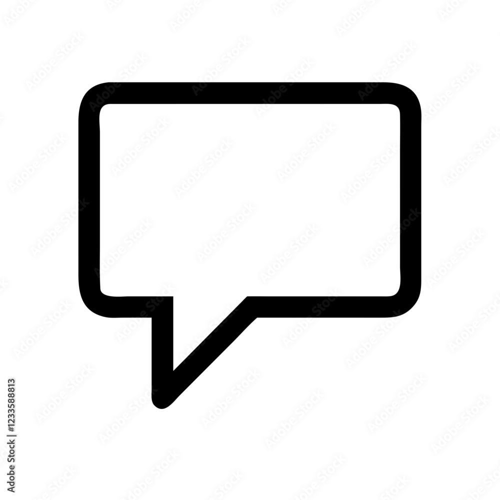 Aufkleber speech bubble vector icon – communication and expression symbol