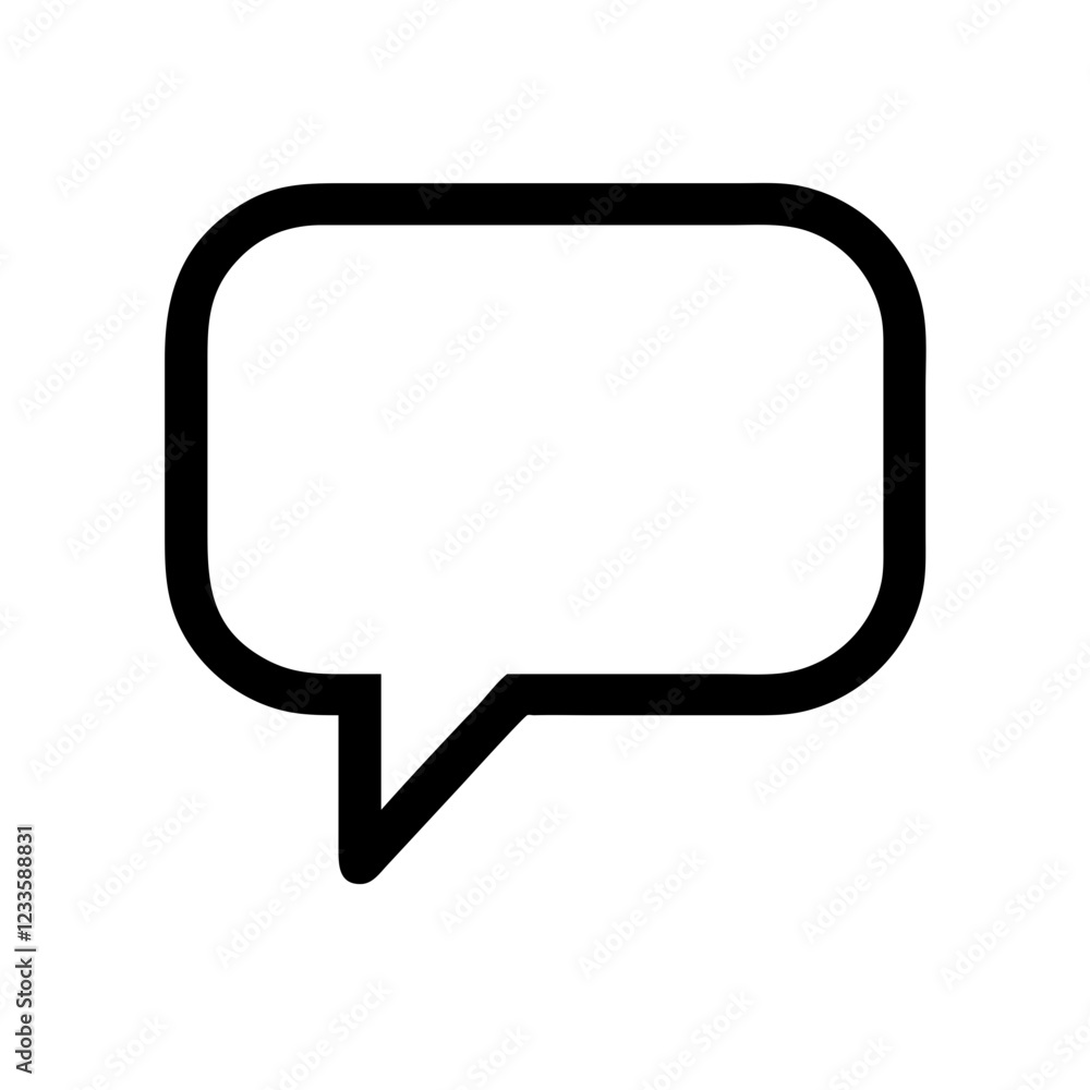 Poster Speech Bubble Vector Icon – Communication and Expression Symbol