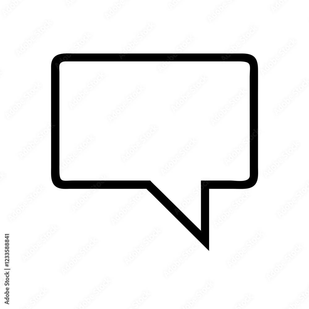 Poster Speech Bubble Vector Icon – Communication and Expression Symbol