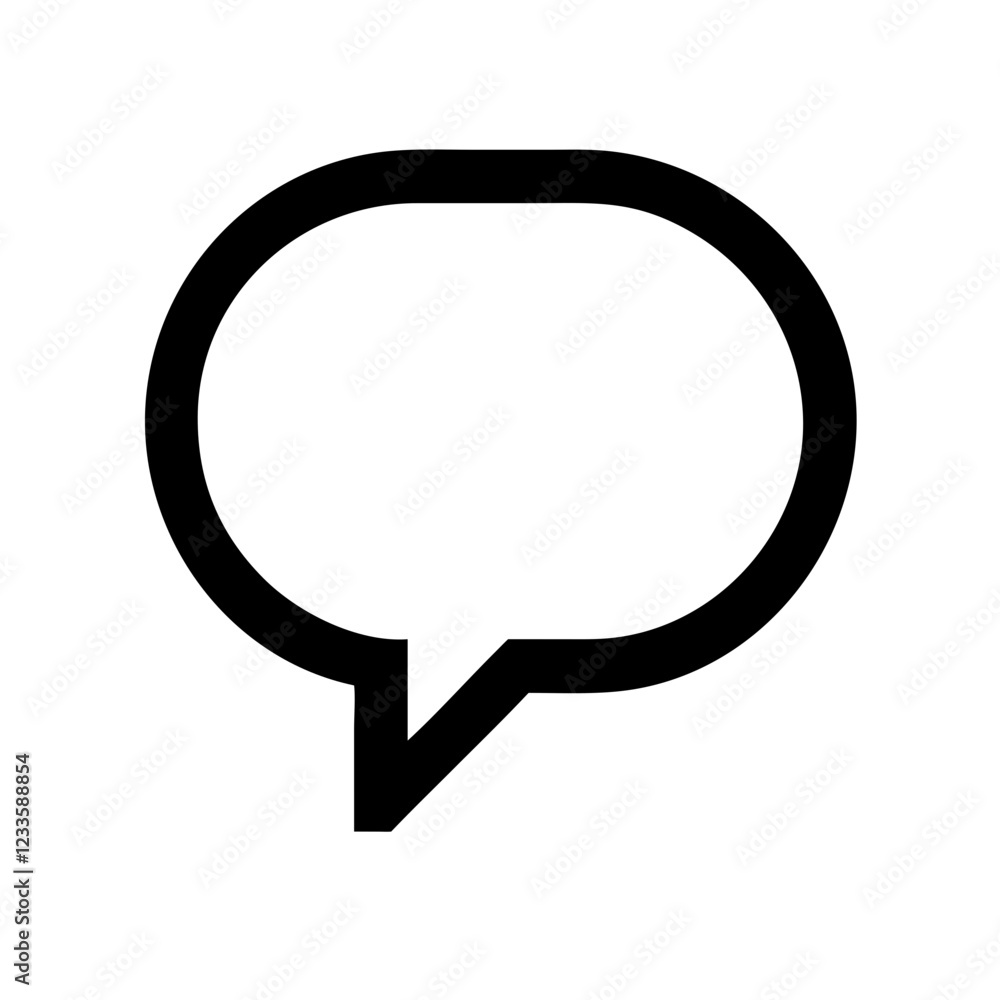 Poster Speech Bubble Vector Icon – Communication and Expression Symbol