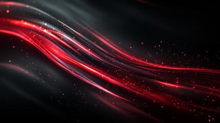 Abstract Red   Black Swirling Light Streaks Background