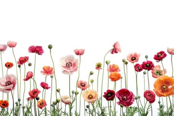 Fototapeta premium Papaver orientale harlem flowers outdoors blossom anemone.