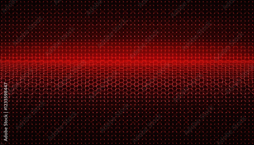Poster vibrant tech texture illustration modern red network surface with sleek black background and digital