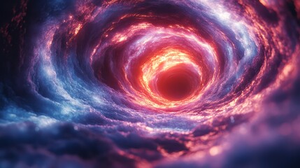 Cosmic Vortex: A swirling maelstrom of vibrant colors, fiery hues and ethereal glows, a captivating journey into the unknown.