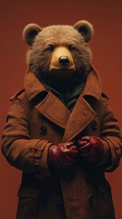 A Brown Bear in a Brown Coat