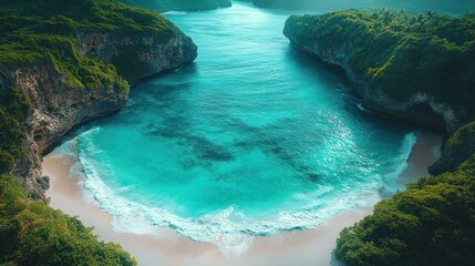 Serene Turquoise Bay in Nusa Penida, Bali