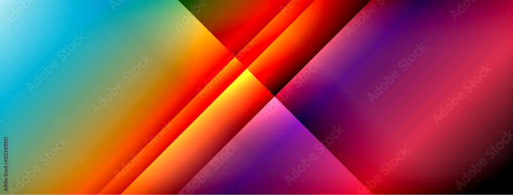Poster colorful gradient with lines made of shadow and light. creative background