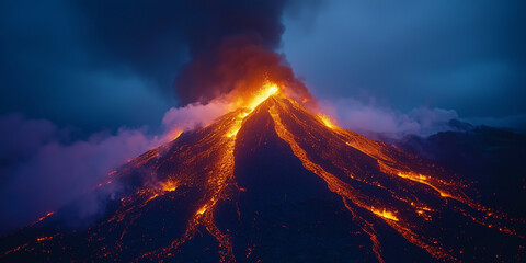 Volcano Relaxing fluid imagery for promoting