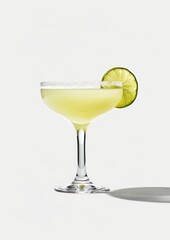 Refreshing lime margarita cocktail