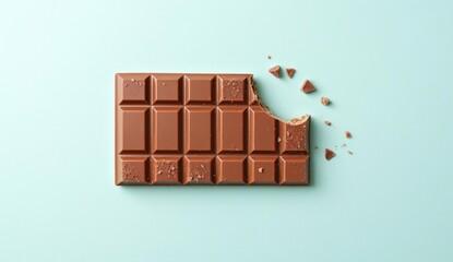 chocolate bar with nuts isolated