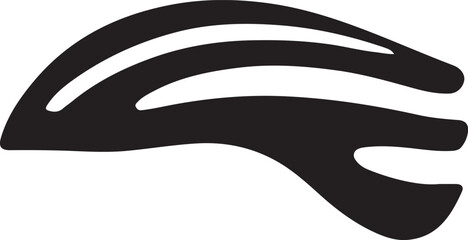 Cycling Helmet Icon. Sleek and Modern Silhouette Vector Illustration