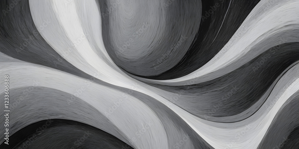Poster abstract grey swirls: a captivating abstract background with swirling, dynamic strokes in shades of 