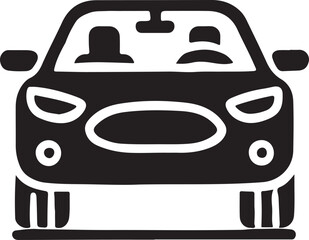 Elegant Car Icon Silhouette Vector. Simple and Iconic