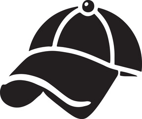 Cap Icon Silhouette Vector for Sports & Fashion