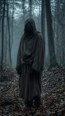 Fototapeta premium A lone figure in a dark