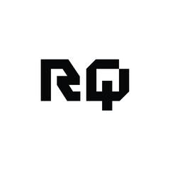 RQ monogram logo design letter text name symbol monochrome logotype alphabet character simple logo