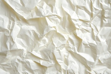 Fototapeta premium Crumpled White Paper with Dramatic Shadows in Minimalist Style