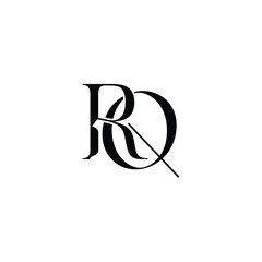 RQ monogram logo design letter text name symbol monochrome logotype alphabet character simple logo