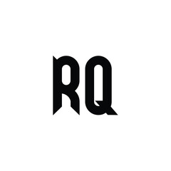 RQ monogram logo design letter text name symbol monochrome logotype alphabet character simple logo