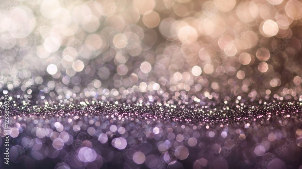 Poster shimmering sparkle: an ethereal backdrop of soft, iridescent bokeh, evoking a dreamlike, magical atm