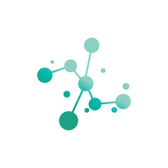 Obraz premium Molecule symbol logo template vector illustration design