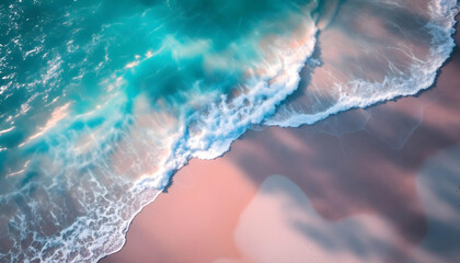 A breathtaking image of a remote coastal retreat where the deep blue ocean transitions into a vibrant turquoise near the shore