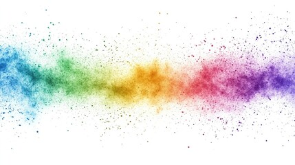 Obraz premium Rainbow Color Confetti Falling: Rainbow color confetti falling down,