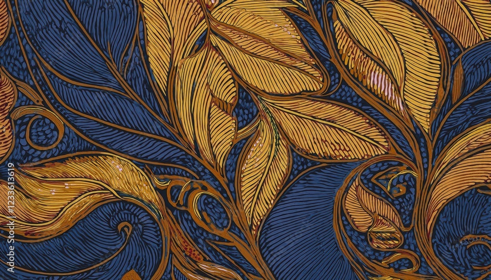 Poster artisanal texture and striking pattern on a vintage fabric, showcasing a blend of rustic elegance an