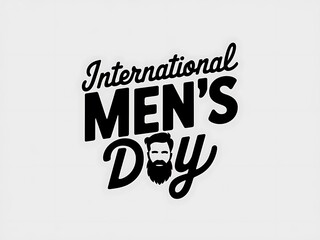 International Mens Day graphic design with a beard