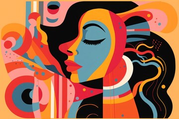 Jazz Music eclectic risograph graphics painting collage.