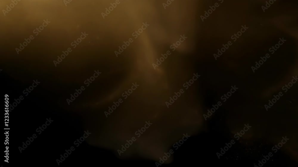 Poster Abstract dynamic cloud of dust particles dispersing against black background in explosion