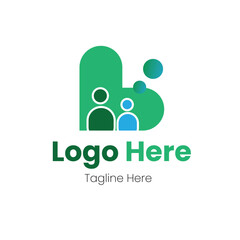 Colorful mental health or counselling based logo for medical field vector illustration with dummy text on white background.