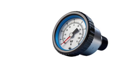 A highly detailed realistic illustration of a pressure neumatic meter