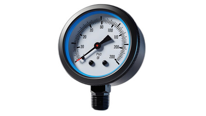A highly detailed realistic illustration of a pressure neumatic meter