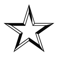 Fototapeta premium Star icon in simple style isolated vector illustration (3)