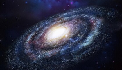 Naklejka premium Mystical Gaze into the Small Magellanic Cloud Galaxy A Fascinating Deep Space Voyage Revealing Nebulae and Star Clusters at Twilight of the Cosmic Era, Unveiling Galactic Beauty Beyond Earths